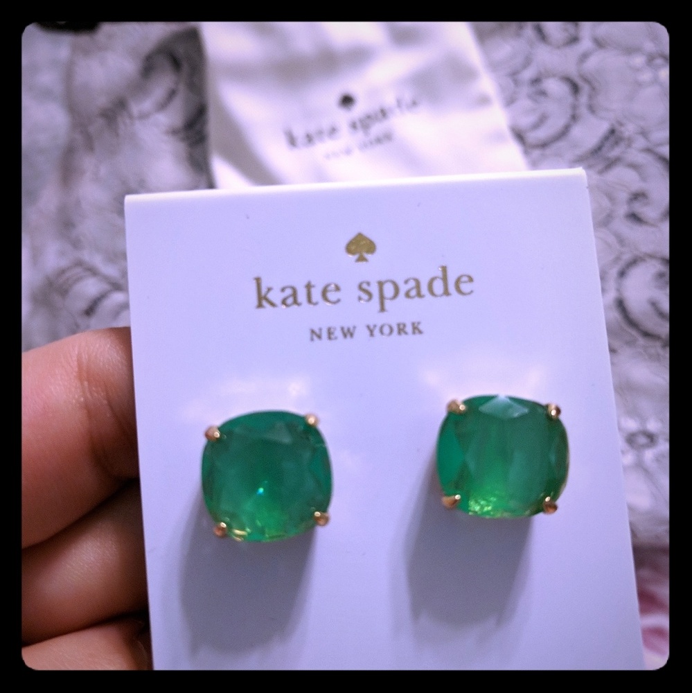 *NEW* Kate Spade beryl green squared away earrings